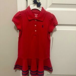 NWT Ralph Lauren red and navy toddler sz.18M 2piece dress set! Great present 🎁